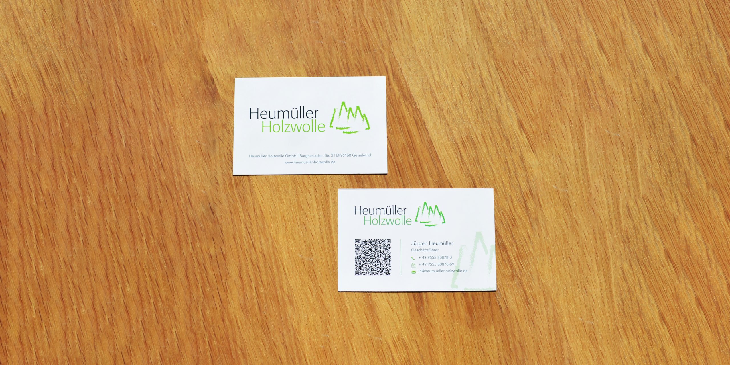 Visitenkarten Holzwolle